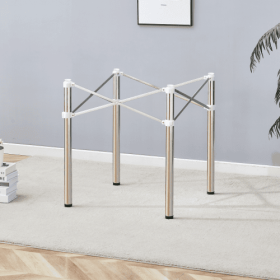 Only Table Leg Simple Silver Stainless Steel Folding Table Frame - Multifunctional, Space-Saving.Folding Table Frame,Silver Stainless Steel Material,5
